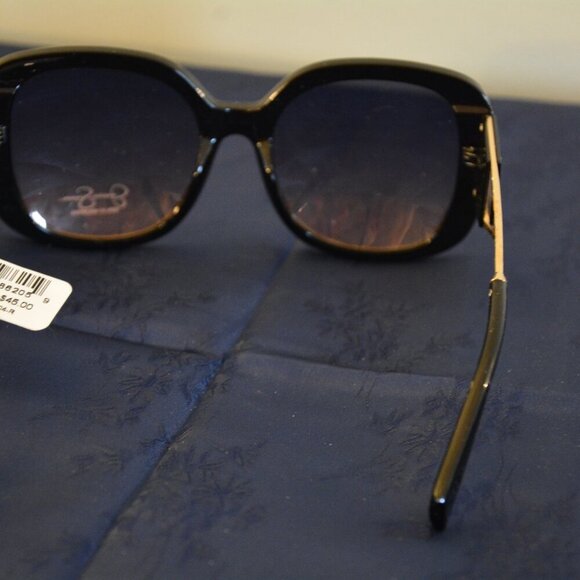 NEW Jessica Simpson Oversized Oval Sunglasses in Black - Picture 9 of 9